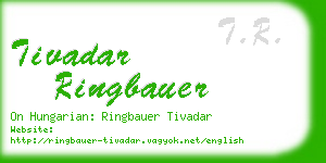 tivadar ringbauer business card